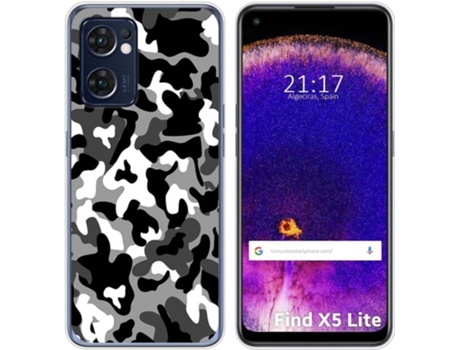 Carcasa Oppo Find X5 Lite 5G TUMUNDOSMARTPHONE Dibujos Snow Camuflaje Multicolor