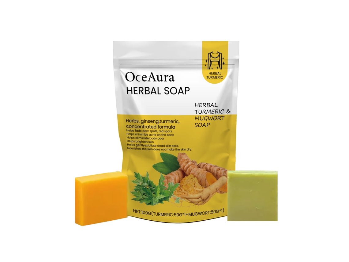 Jabón de belleza herbal con curcumina