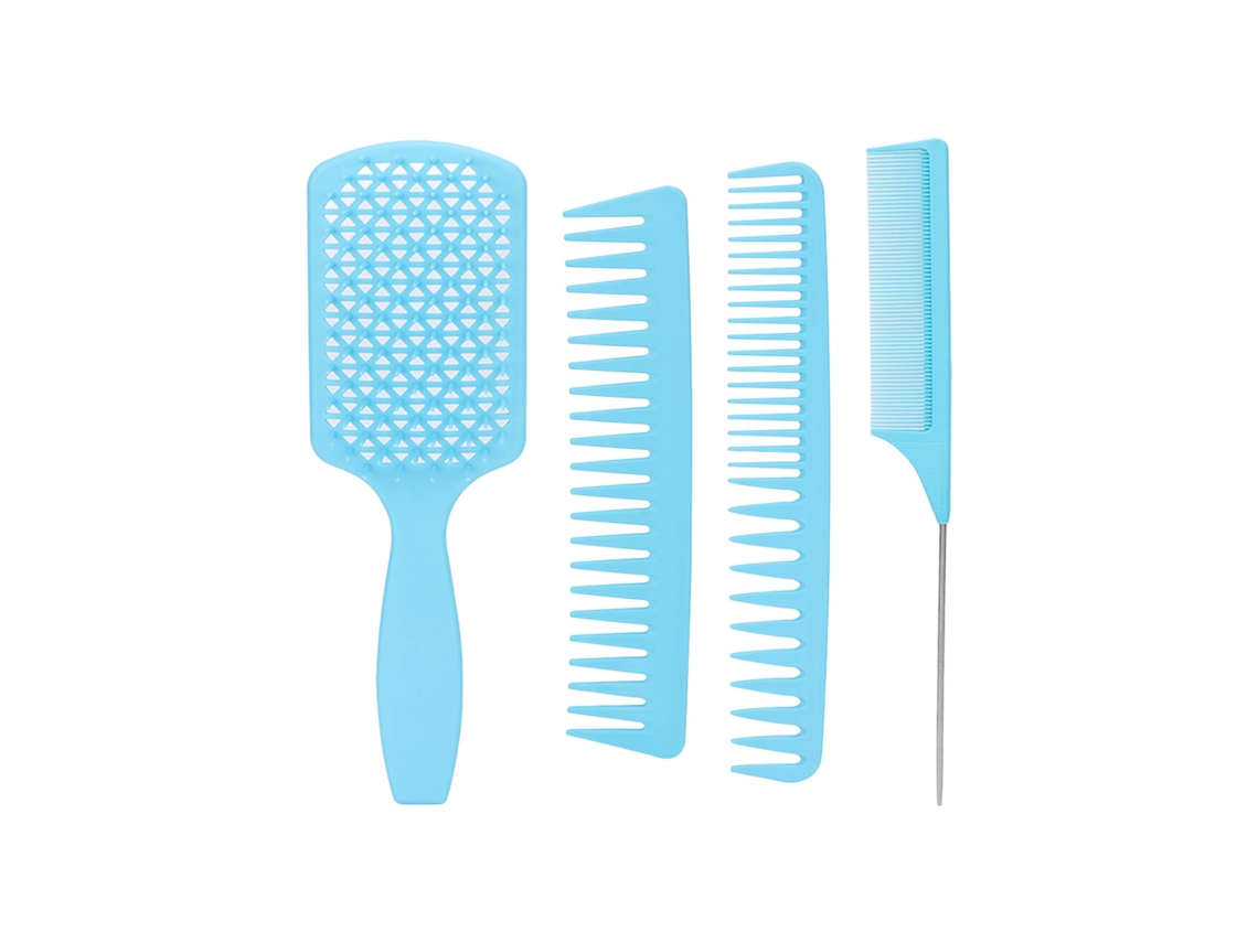Juego De 4 Peines Profesionales Para Cabello Largo Y Grueso, Herramienta De Desenredado Y Peinado.