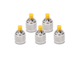 Kit de 5 adaptadores de cable coaxial con conector RF N macho a SMA.