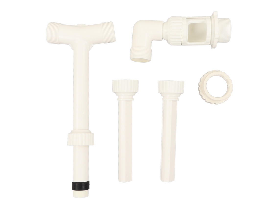 Chorro De Agua Ajustable Para Fuente De Piscina De Pvc Con 2 Cabezales Y Adaptador De Rosca G1 1/2 A G2.