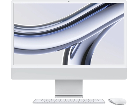 iMac APPLE Plata (24" - Apple M3 10-core - 256 GB SSD - GPU 10-Core)