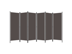 Biombo | Biombo de dormitorio con 6 paneles, 300 x 180 cm, antracita, WSD362362, Adorable Home