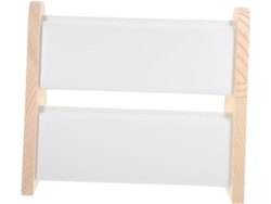 Suporte Para Joias De Madeira Maciça De Dupla Camada Com 17 Compartimentos, Porta-colares Branco Natural