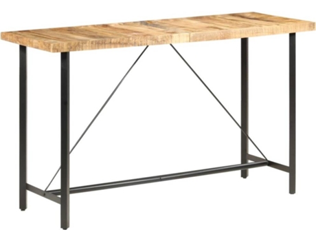 Mesa alta de cocina VIDAXL Marrón Madera (180x70x107 cm)