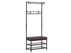 Perchero con banco, perchero, zapatero, asiento, 72,5 x 35 x 180 cm. Tienda PENGJIANG.