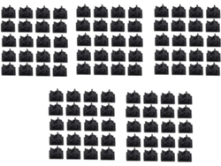 100 Unidades De Bridas De Plástico Negras Autoadhesivas Ajustables Para Cables.