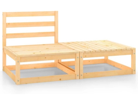 Conjunto 2 de muebles de jardín VIDAXL madera maciza de pino