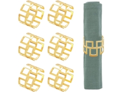 2026-anillos De Servilleta De Metal Hueco, 6 Piezas Porta Servilletas Estilo Moderno Redondo Para Fiestas Y Celebraciones