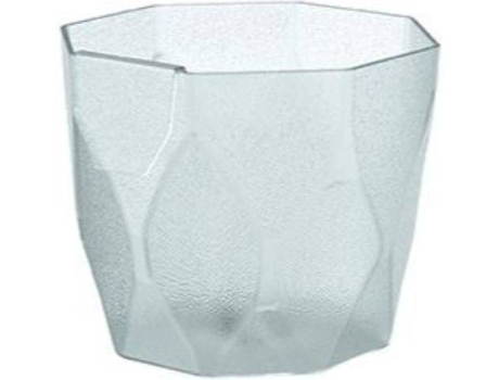 Maceta PROSPERPLAST Rocka P Transparente (Blanco - 12.6 x 12.6 x 10 cm)