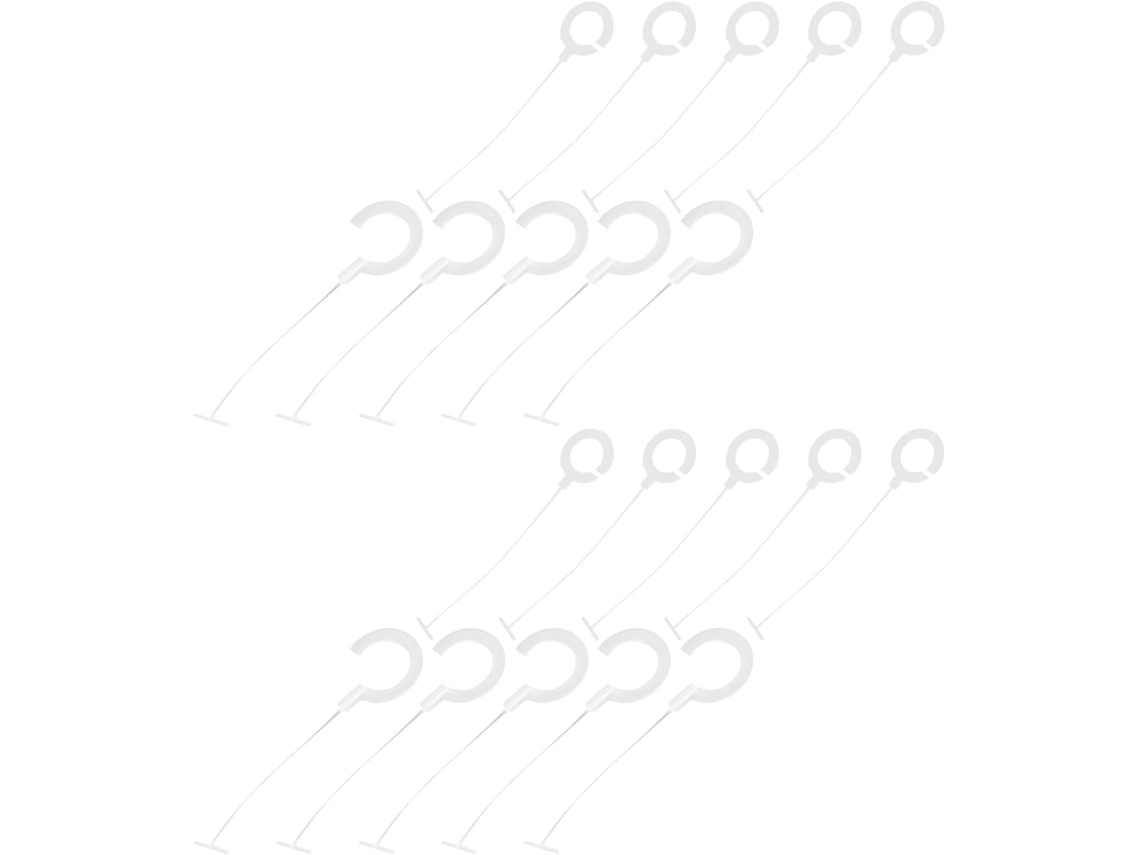10.000 ganchos en J de plástico blanco, 3,5 cm x 5 cm, para pistola etiquetadora. SFUSHOS