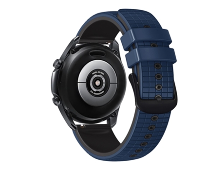 Correa de Silicona 20mm textura de rejilla para Huami Amazfit GTS4 Mini/GTS3/GTS2 2E - azul oscuro/negro
