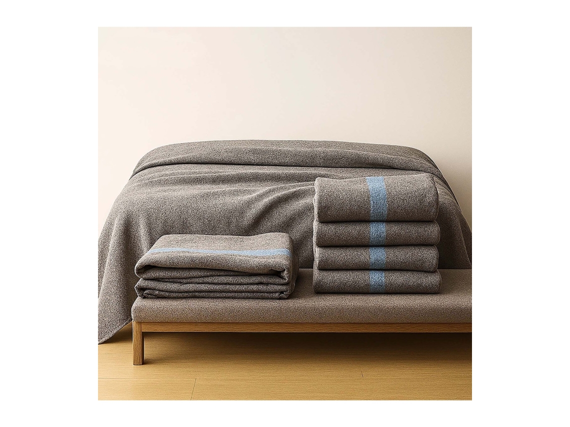 Mantas Sin Pelo 400g/m² Mudanza Multiusos | 5 Uds. 145x200cm Gris