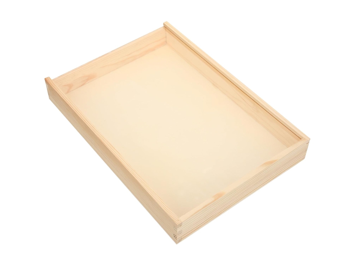 Caja De Madera Para Muestras De 32x23x4,5 Cm Con Tapa Transparente.