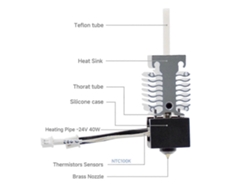 3x For Ender 3 V3 Se Hotend Kit 260℃ High Temperature Hotend Replacement 0.4mm Nozzle For Creality Ender 3 V3 Se