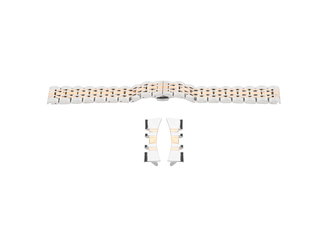 Reloj Zhoulianfa Para Hombre, De Metal Tricolor Con Brazalete Ajustable De Acero Inoxidable, Blanco.