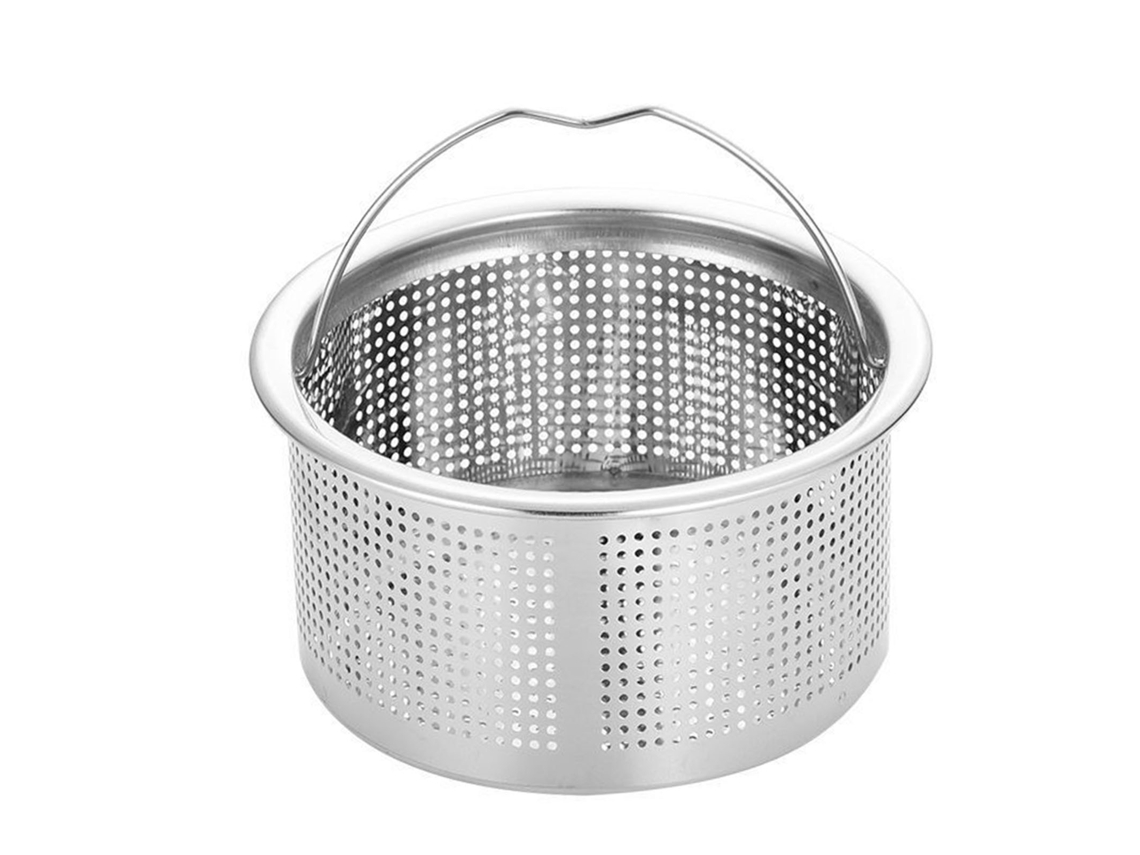 Fregadero de cocina con asa, acero inoxidable 304, diámetro exterior de 3 pulgadas