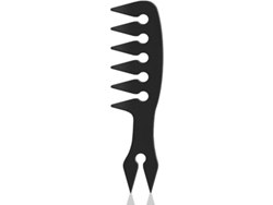 Peine De Dientes Anchos, Peine Texturizador Para Peinar El Cabello De Hombres Y Mujeres, Barbero Negro
