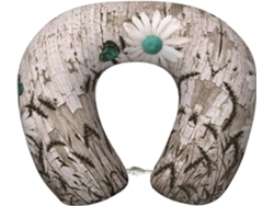 Almohada Viaje Daisy Espuma Viscoelástica Poliéster Confort. Soporte Relajación, Fácil