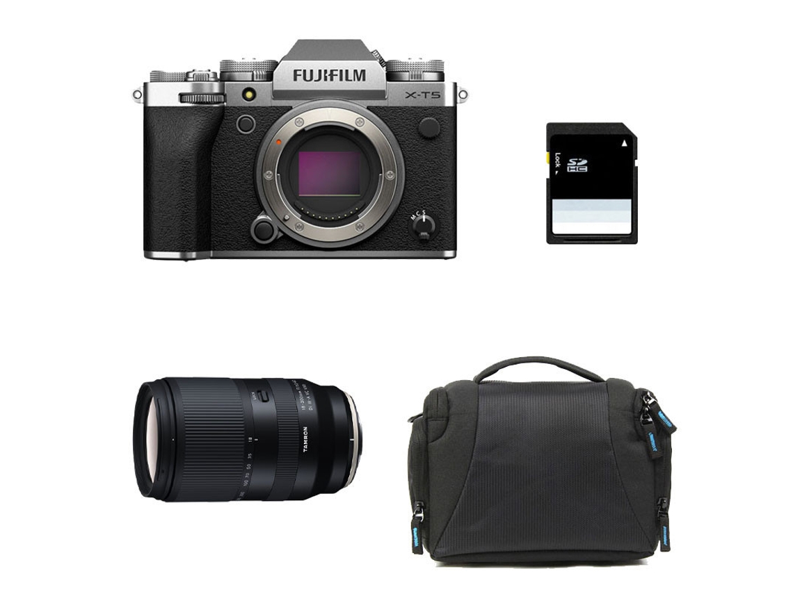 Fujifilm X-t5 Plata + Tamron 18-300mm + Bolsa + Tarjeta Sd De 8 Gb