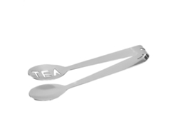 Exprimidor de bolsitas de té de acero inoxidable con mango ergonómico y pinzas infusoras resistentes al calor.