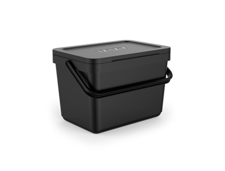 Cubo de Basura TATAY Orgánico 100% Reciclado (6L - Negro)