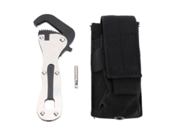 Llave de tubo ajustable automática, de acero, con mango ergonómico, compacta y multifuncional