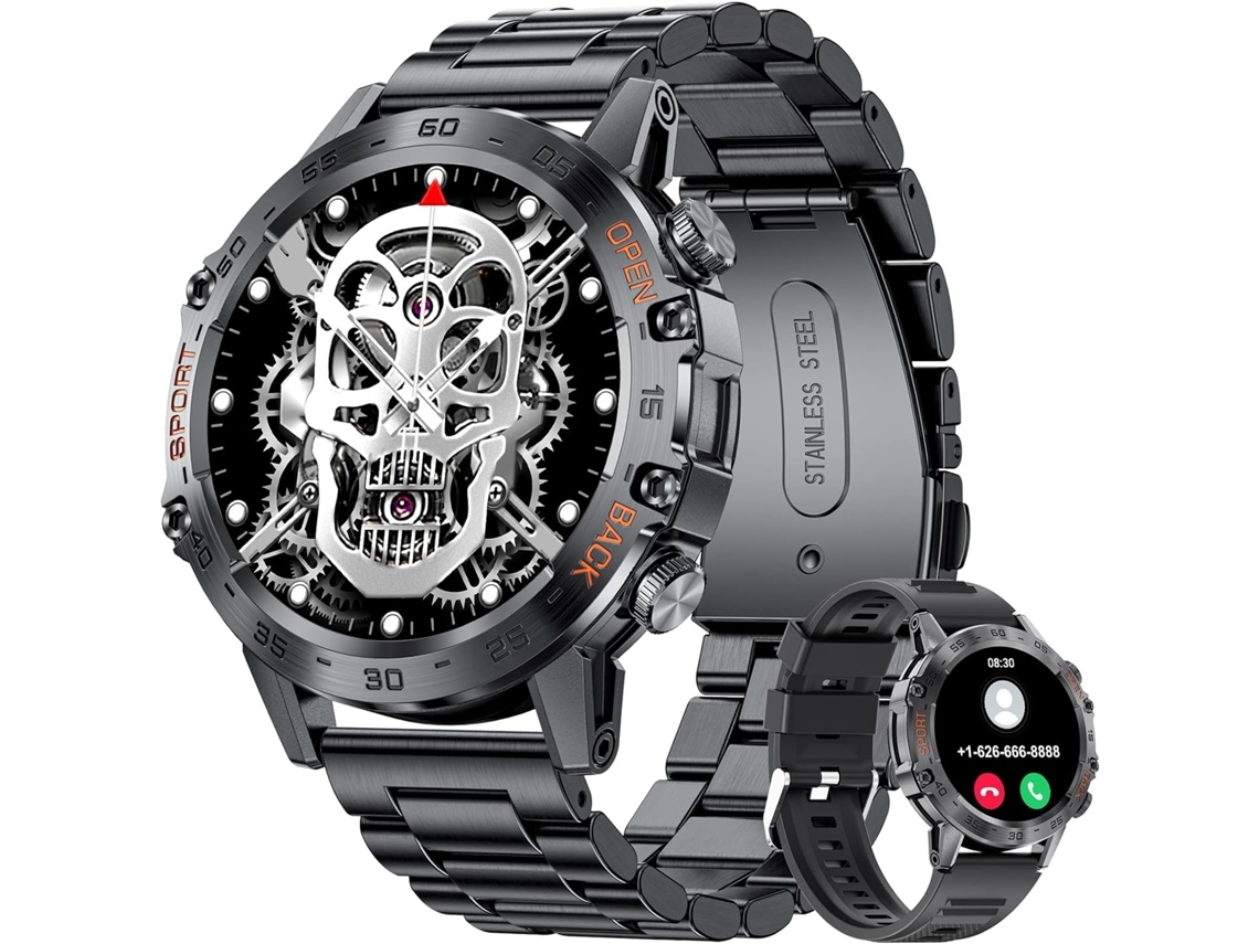 Reloj inteligente para hombres llamadas Bluetooth con pantalla táctil 1 39 HD 5ATM reloj deportivo resistente al agua con monitor de presión arterial YEMAESRE