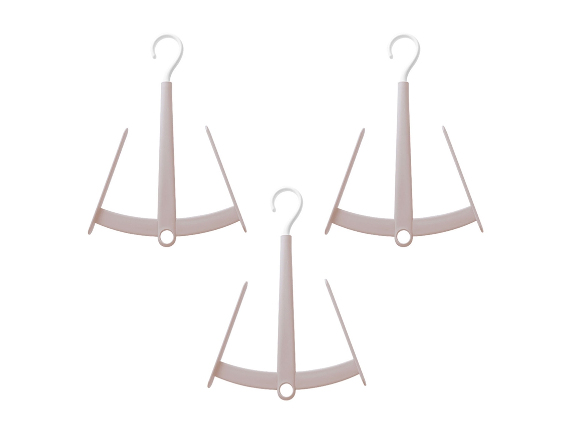 Juego De 3 Ganchos Giratorios Apilables Para Secar Zapatos Con Doble Gancho, Ideales Para Apartamentos Y Residencias Estudiantiles (color Rosa Claro).