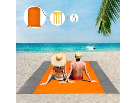 Esterilla de playa Manta de picnic 210 X 200 CM Manta de picnic, Esterilla de picnic Manta de playa Manta de picnic con 4 fijos, Camping, Senderism...