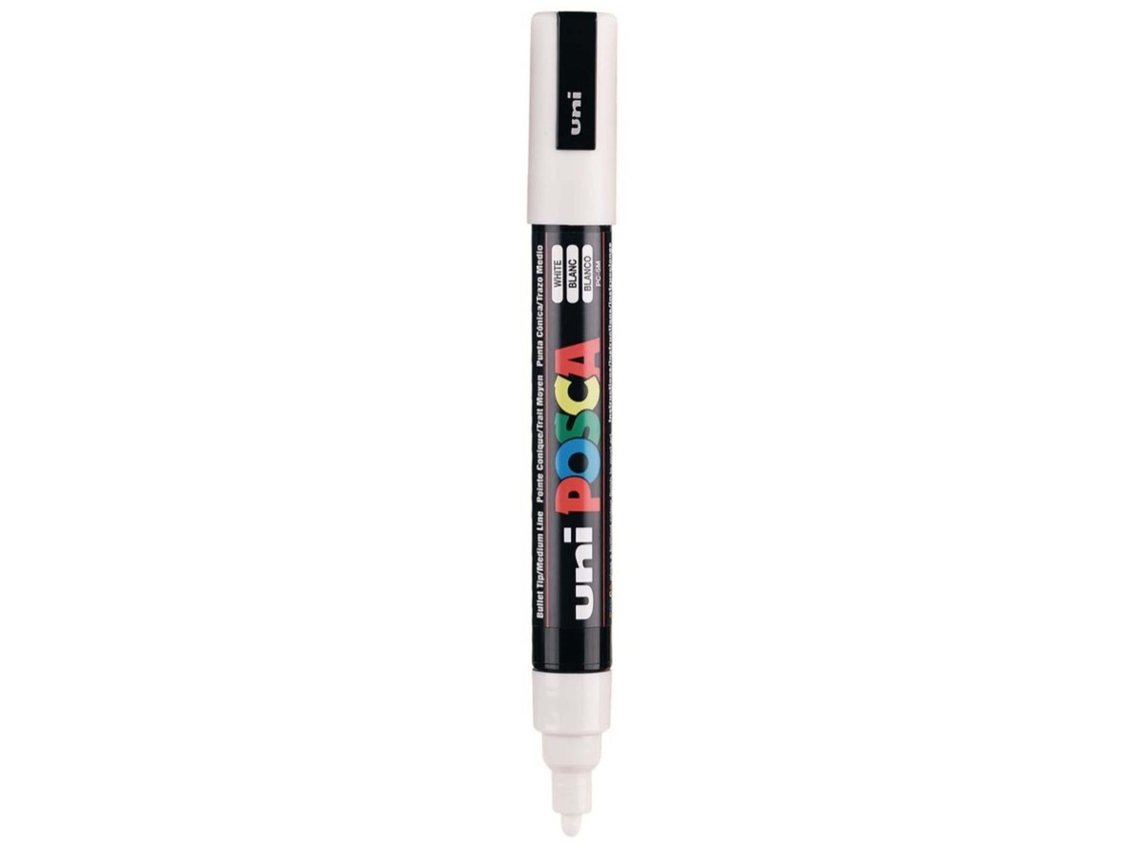 Rotulador Uni Posca Marcador de Pintura Branco Punta Redonda 1.8 a 2.5 mm2