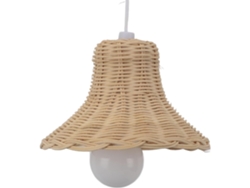 Lámpara colgante bohemia de estilo nórdico moderno, de ratán tejido a mano, con cúpula Gokoco.