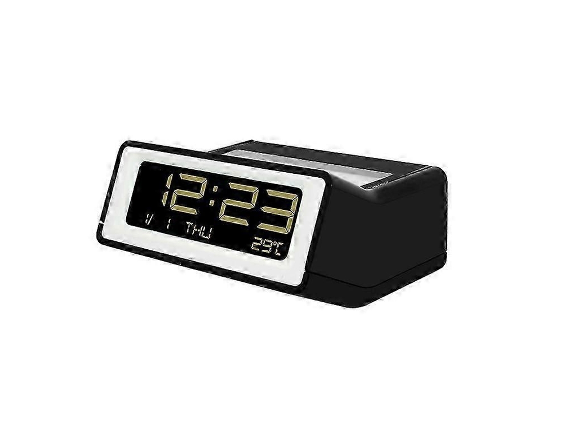 Reloj digital infantil con pantalla LCD 2025, luminoso, para mesita de noche o mesa, negro. GOKOCO