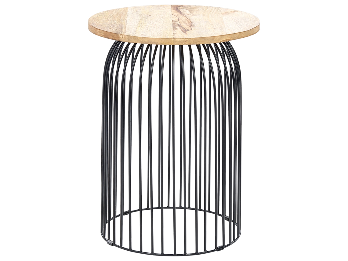 Mesa de centro de diseño moderno BELIANI Wills de Madera de mango Madera clara 36x36x47