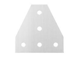KOFIHETY Accesorios para Impresora 3D Placa de Montaje 5 Agujeros Compatible con Guía Lineal V Slot Plata