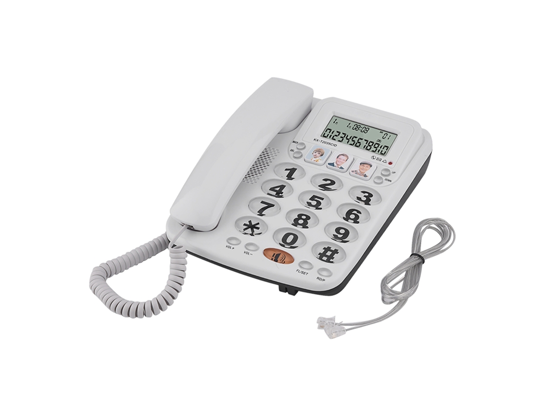 Teléfono Fijo Con 2 Líneas, Altavoz, Marcación Rápida E Identificador De Llamadas Para Uso Doméstico O De Oficina.