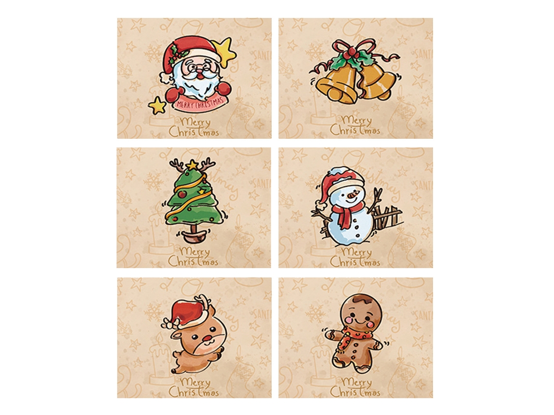 Juego de 6 tarjetas navideñas con sobres, 4,5 TRUYUETY