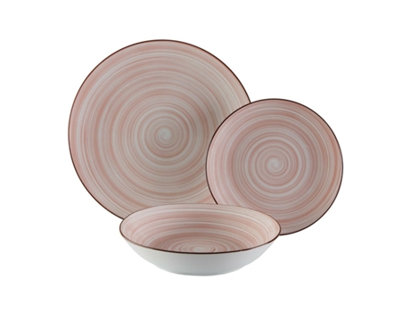 Vajilla VERSA Artesia 18 Piezas Rosa Porcelana
