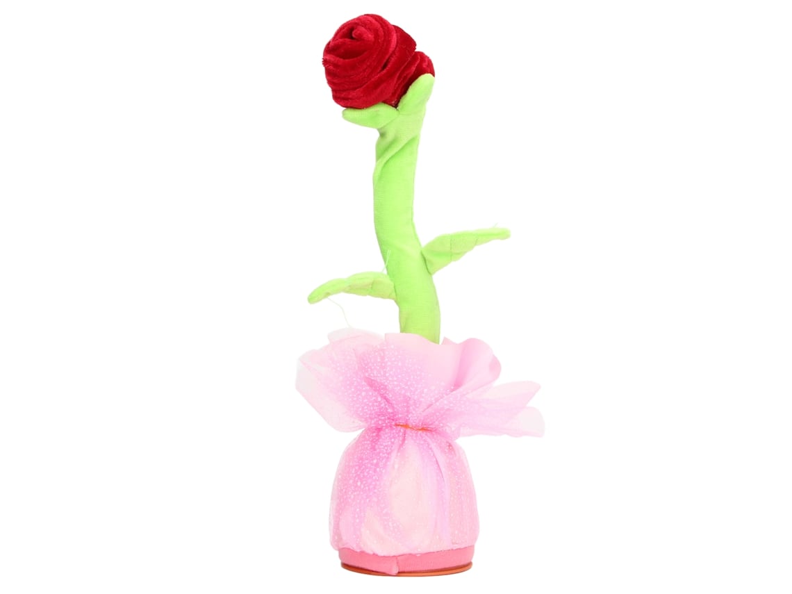 Ats-flor Electrónica Cantante Bailarina Repetidora Grabadora De Sonidos Juguete De Rosa Parlante Para Niños De 3 Años En Arriba Rojo