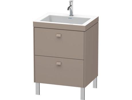 Lavabo para muebles DURAVIT Brioso c-bonded con base de 60,0x48,0 cm 2 extraíbles sin rebosadero con banco para grifos 1 agujero para grifos