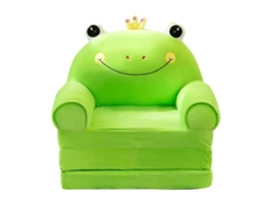 Sofá Infantil Plegable 2 En 1 Con Diseño De Dibujos Animados Y Suave Tejido De Terciopelo.