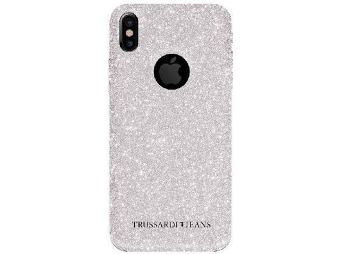 Funda iPhone 6, 6s, 7, 8 TRUSSARDI Glitter Total Plateado