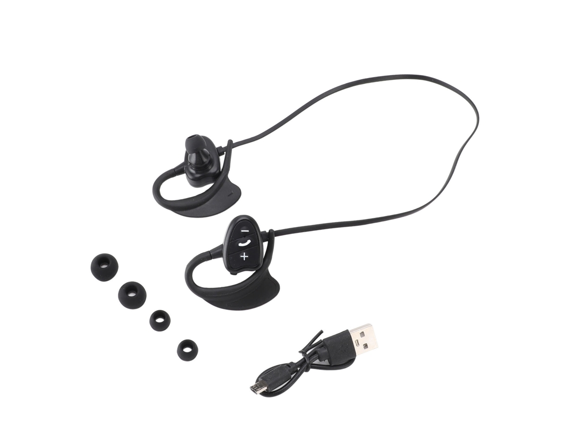 Auriculares Bluetooth Impermeables Ipx8 Con Cancelación De Ruido Para Natación, Surf Y Buceo - Negro