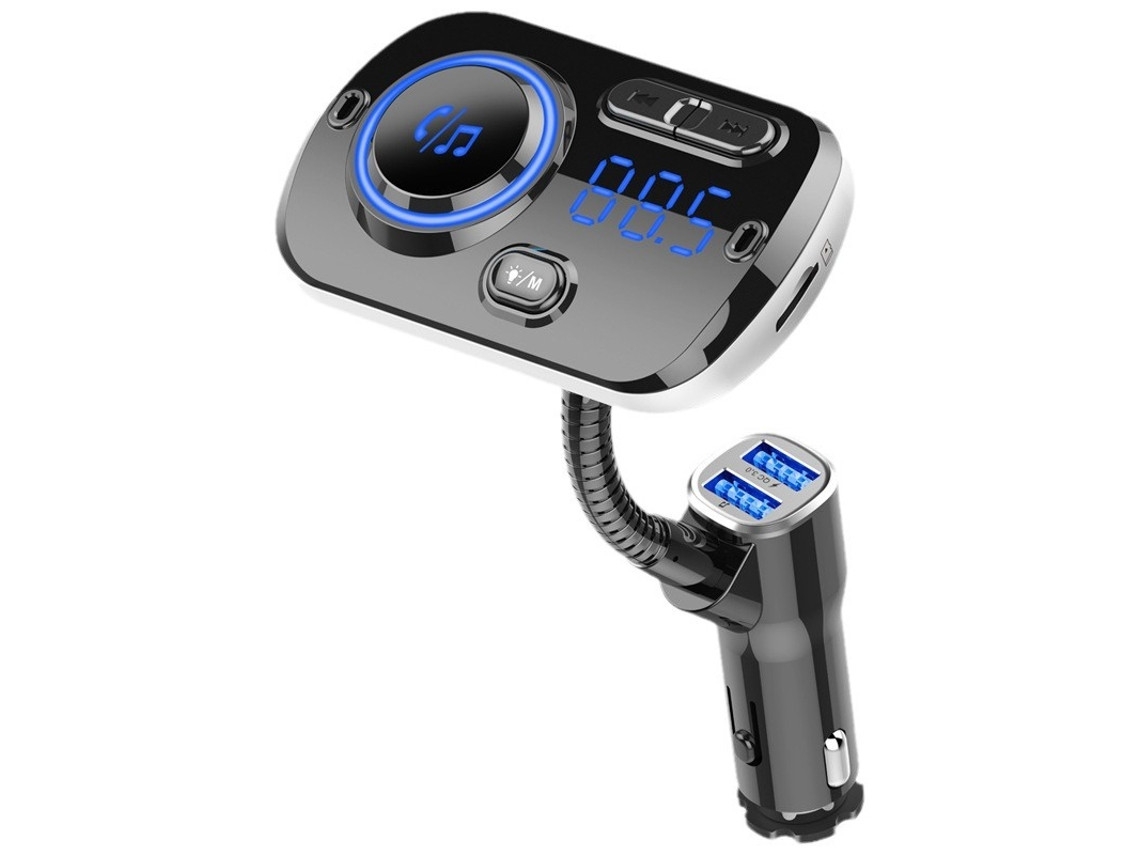 Transmisor FM Bluetooth 5.4 ELORY para coche, radio y música.