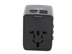 Adaptador de viaje universal Danu con 4 puertos USB y 1 puerto de carga rápida, cargador de pared internacional portátil.