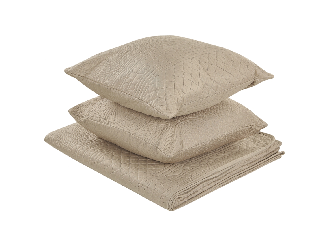 Colcha BELIANI Shush (Gris - 220x160x2 cm - Poliéster)