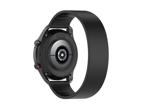 Correa de Silicona 22mm longitud de la banda 129mm para Samsung Huawei Honor Garmin - negro