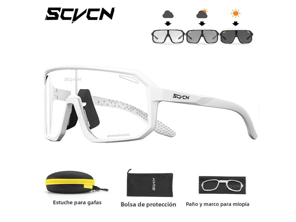 Gafas de Ciclismo Unisex con Cambio de Color, Estuche y Protección UV400 MDUG (Versión 2 con Cambio de Color)