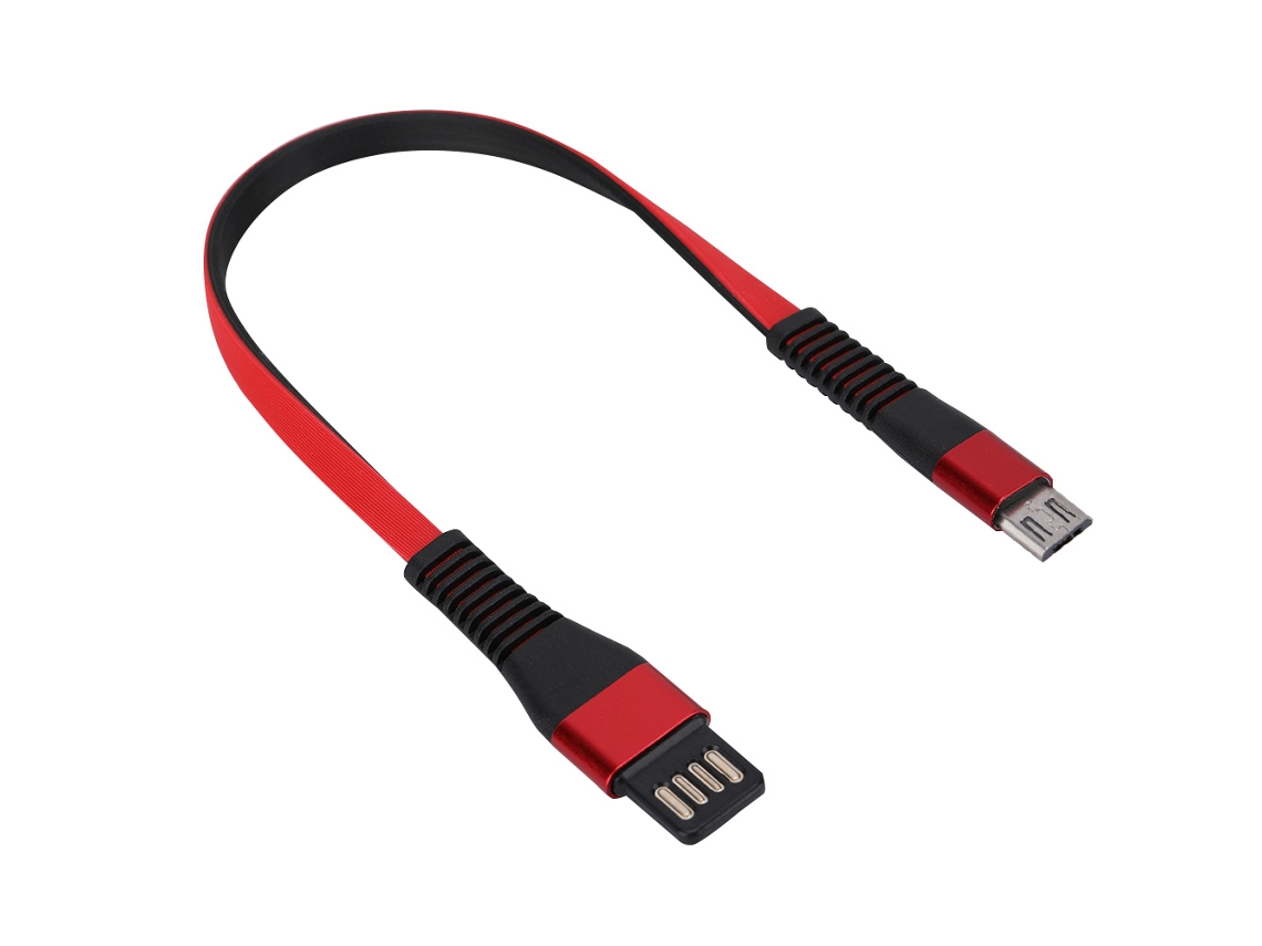 Cable De Datos Usb De 1m Con Enchufe Ciego Doble Para Ordenador Y Teléfono, Rojo Y Negro