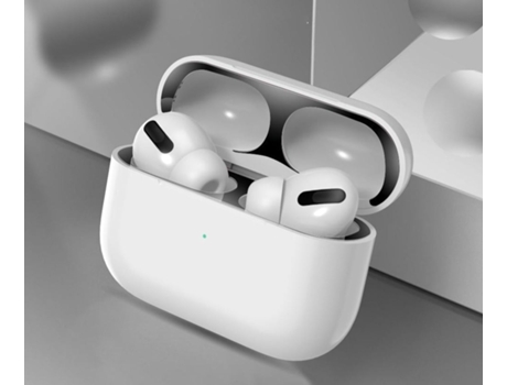 Etiqueta engomada de la caja de silicona SLOWMOOSE para Airpods 3 -201619813 [Negro]